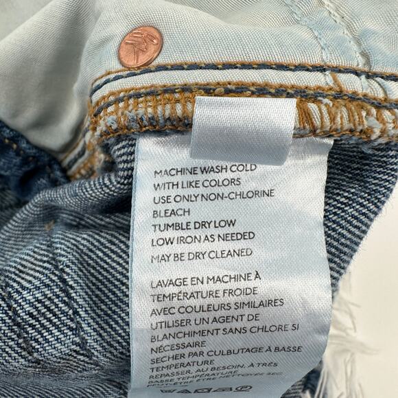 Free People We The Free Button Fly Distressed Raw Hem A-Line Mini Skirt Women 26 - Picture 9 of 9